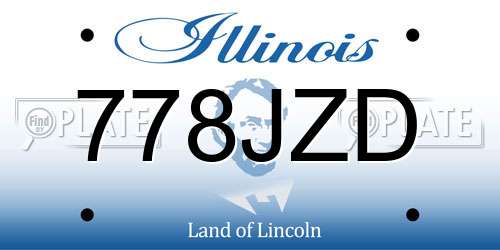 778JZD Illinois License Plate