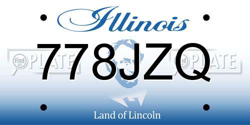778JZQ Illinois License Plate