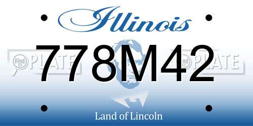 778M42 Illinois License Plate