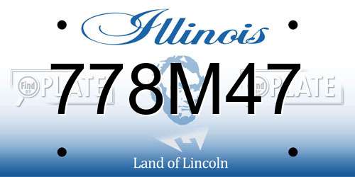 778M47 Illinois License Plate