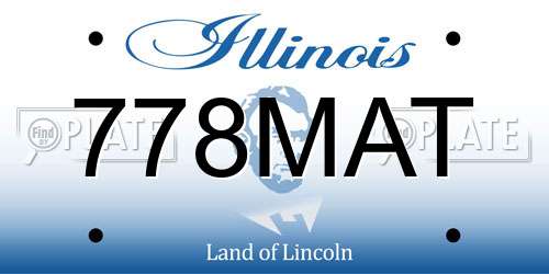 778MAT Illinois License Plate
