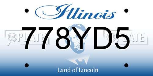 778YD5 Illinois License Plate