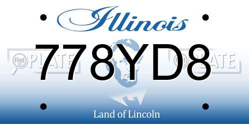 778YD8 Illinois License Plate