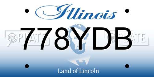 778YDB Illinois License Plate