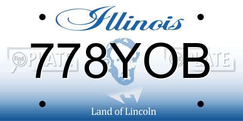 778YOB Illinois License Plate