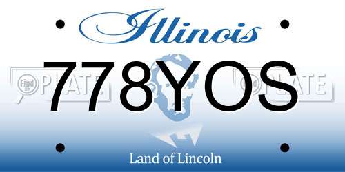 778YOS Illinois License Plate