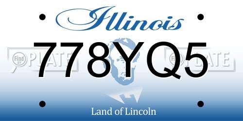 778YQ5 Illinois License Plate