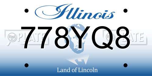 778YQ8 Illinois License Plate