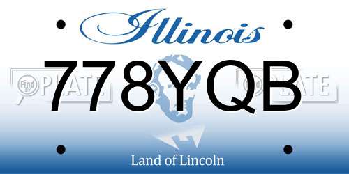 778YQB Illinois License Plate