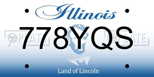 778YQS Illinois License Plate