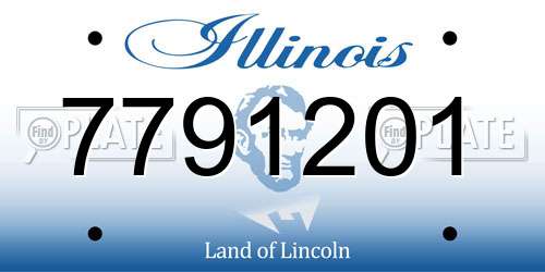 7791201 Illinois License Plate