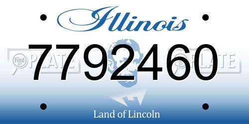 7792460 Illinois License Plate