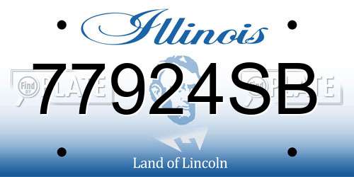 77924SB Illinois License Plate
