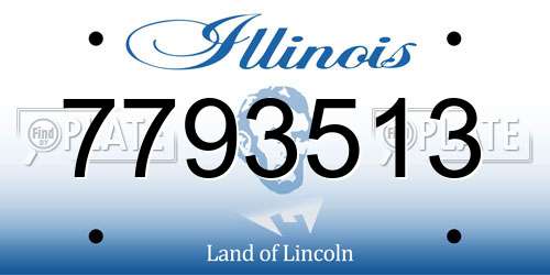 7793513 Illinois License Plate