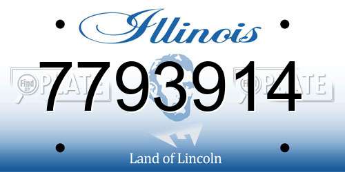 7793914 Illinois License Plate