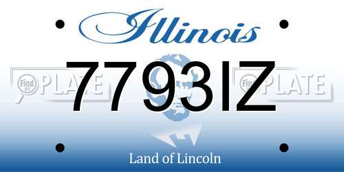 7793IZ Illinois License Plate