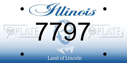 7797 Illinois License Plate