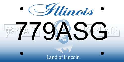 779ASG Illinois License Plate