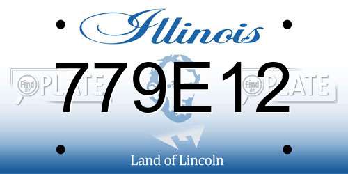 779E12 Illinois License Plate