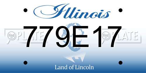 779E17 Illinois License Plate