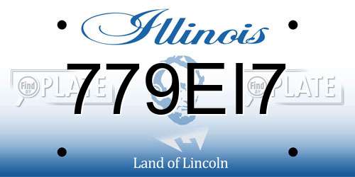 779EI7 Illinois License Plate
