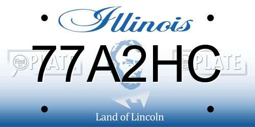 77A2HC Illinois License Plate