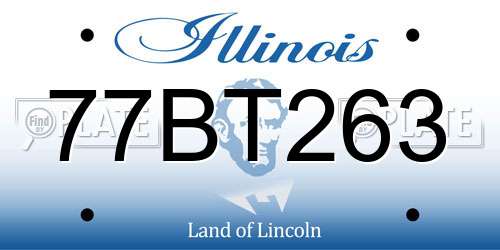 77BT263 Illinois License Plate