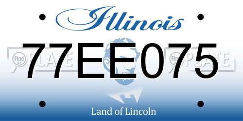 77EE075 Illinois License Plate