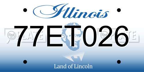 77ET026 Illinois License Plate