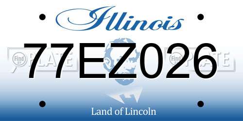77EZ026 Illinois License Plate
