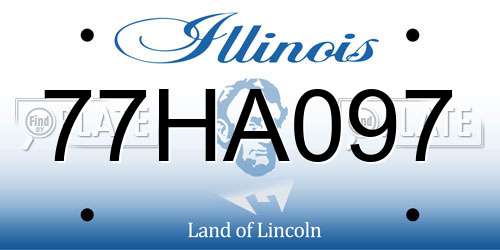 77HA097 Illinois License Plate
