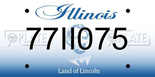 77II075 Illinois License Plate
