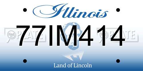 77IM414 Illinois License Plate