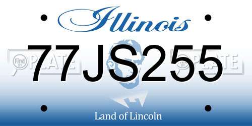 77JS255 Illinois License Plate