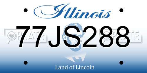 77JS288 Illinois License Plate