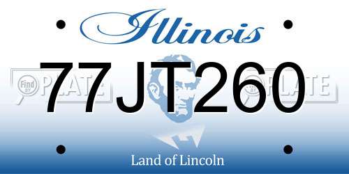 77JT260 Illinois License Plate