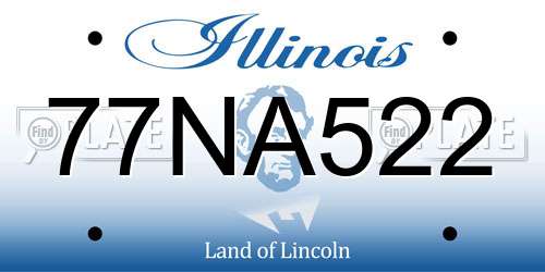 77NA522 Illinois License Plate
