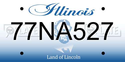 77NA527 Illinois License Plate