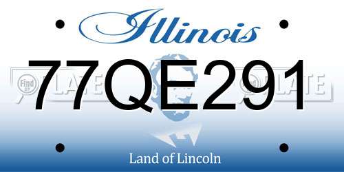 77QE291 Illinois License Plate