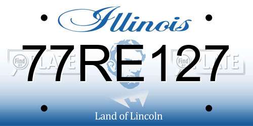 77RE127 Illinois License Plate