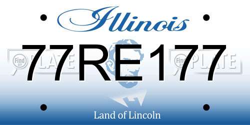 77RE177 Illinois License Plate