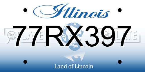 77RX397 Illinois License Plate