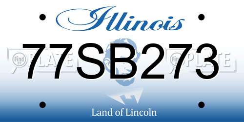 77SB273 Illinois License Plate
