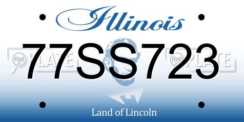 77SS723 Illinois License Plate