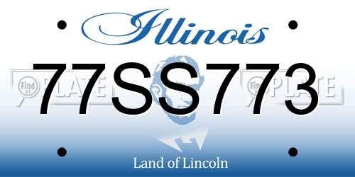 77SS773 Illinois License Plate