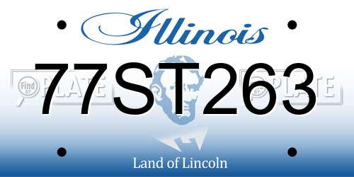 77ST263 Illinois License Plate