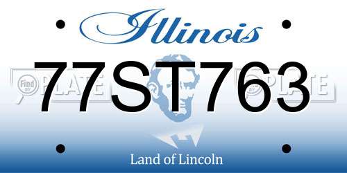77ST763 Illinois License Plate