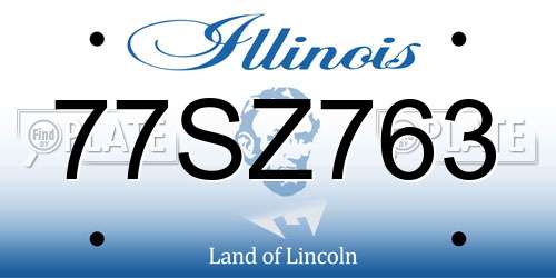 77SZ763 Illinois License Plate