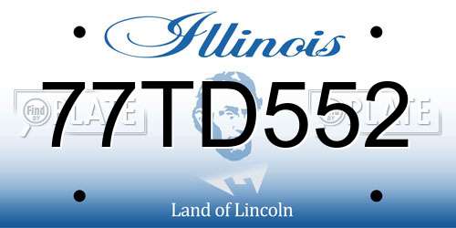 77TD552 Illinois License Plate