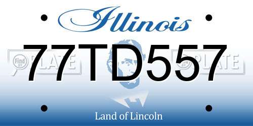 77TD557 Illinois License Plate